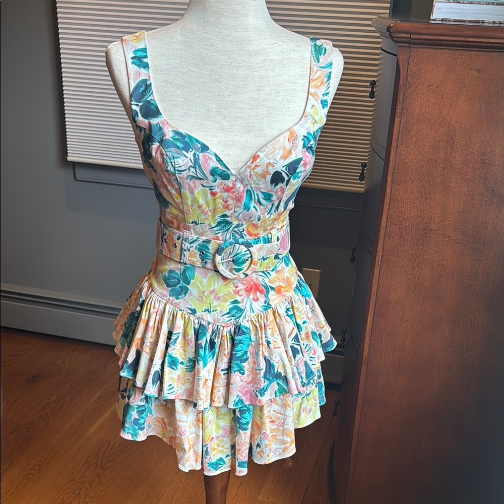 For Love And Lemons Floral Mini Dress